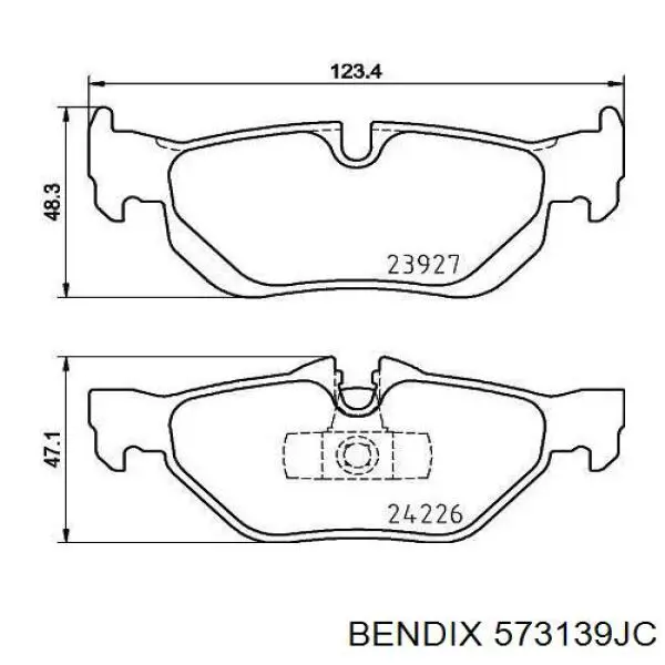 573139JC Jurid/Bendix Колодки тормозные дисковые комплект