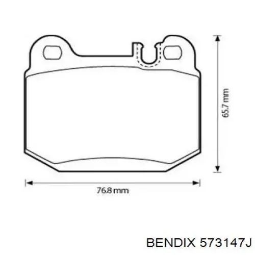 Задние тормозные колодки 573147J Jurid/Bendix