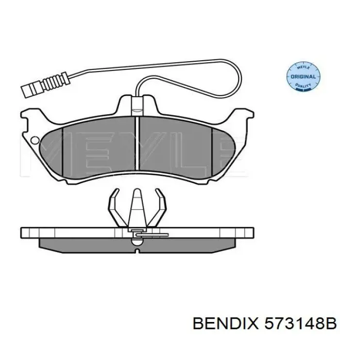 Задние тормозные колодки 573148B Jurid/Bendix