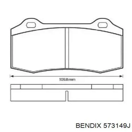 Задние тормозные колодки 573149J Jurid/Bendix