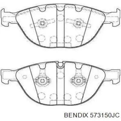 Передние тормозные колодки 573150JC Jurid/Bendix