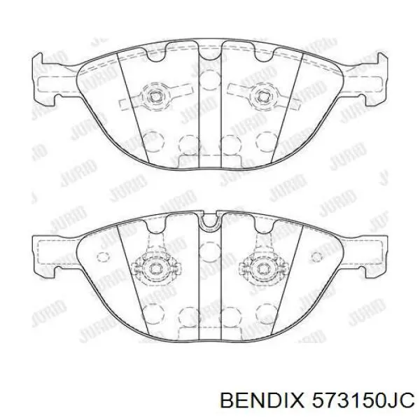 Pastillas delanteras 573150JC Jurid/Bendix