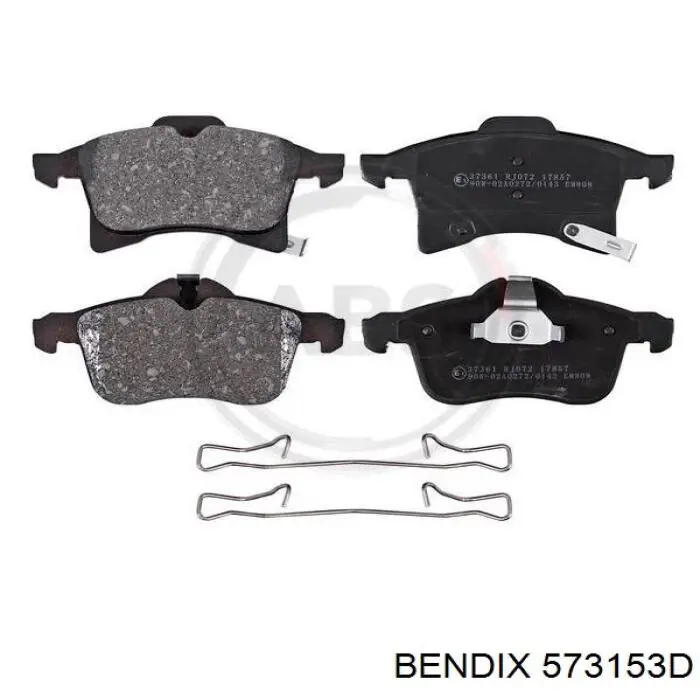 Передние тормозные колодки 573153D Jurid/Bendix