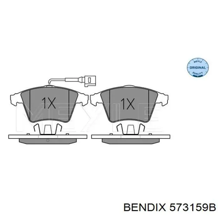 573159B Jurid/Bendix Колодки передние