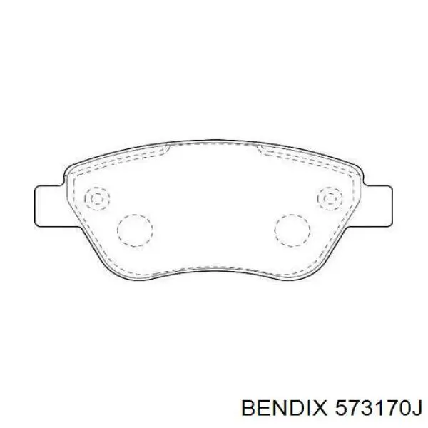 Передние тормозные колодки 573170J Jurid/Bendix