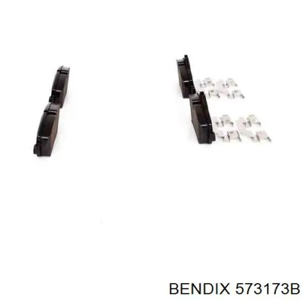 Передние тормозные колодки 573173B Jurid/Bendix