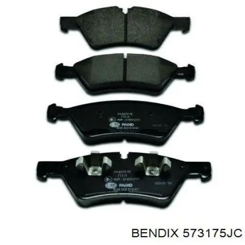 Передние тормозные колодки 573175JC Jurid/Bendix