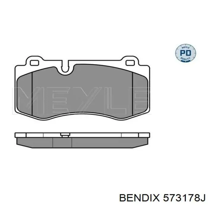 Передние тормозные колодки 573178J Jurid/Bendix