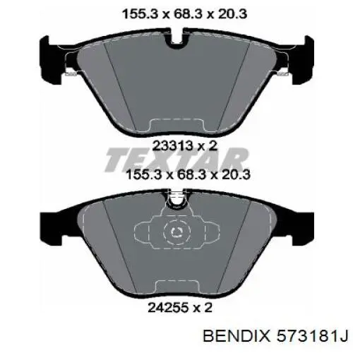 Купить 573181J Jurid/Bendix Колодки тормозные