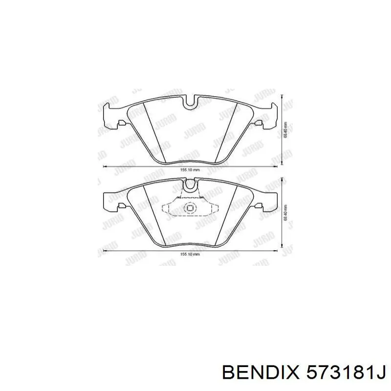 573181J Jurid/Bendix Колодки передние