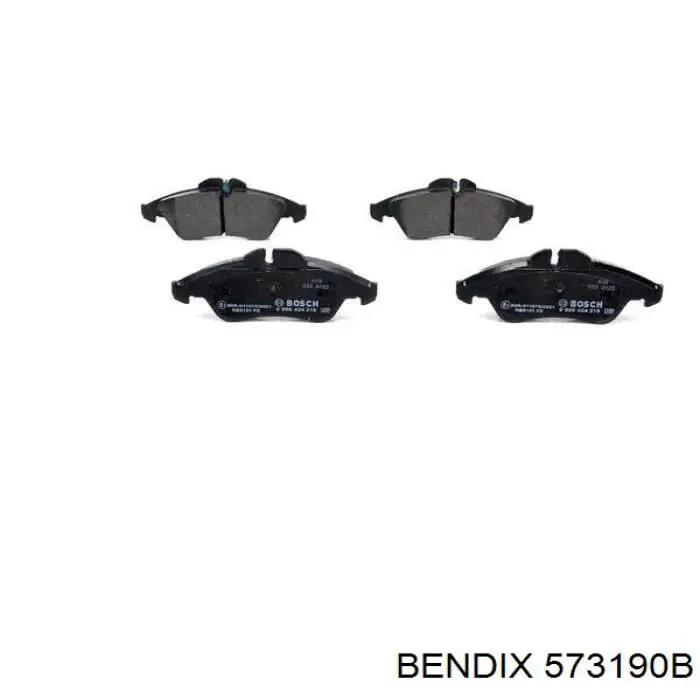 573190B Jurid/Bendix колодки тормозные передние дисковые