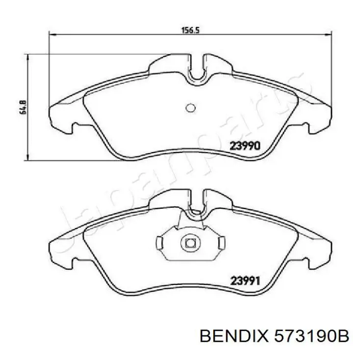Тормозные колодки Jurid/Bendix 573190B