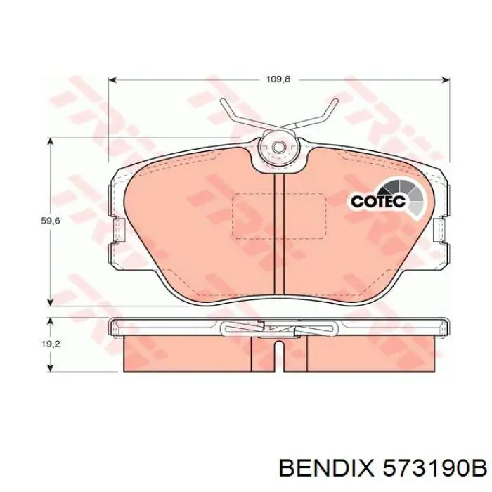 573190B Jurid/Bendix Колодки передние