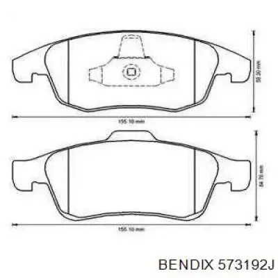 Тормозные колодки Jurid/Bendix 573192J