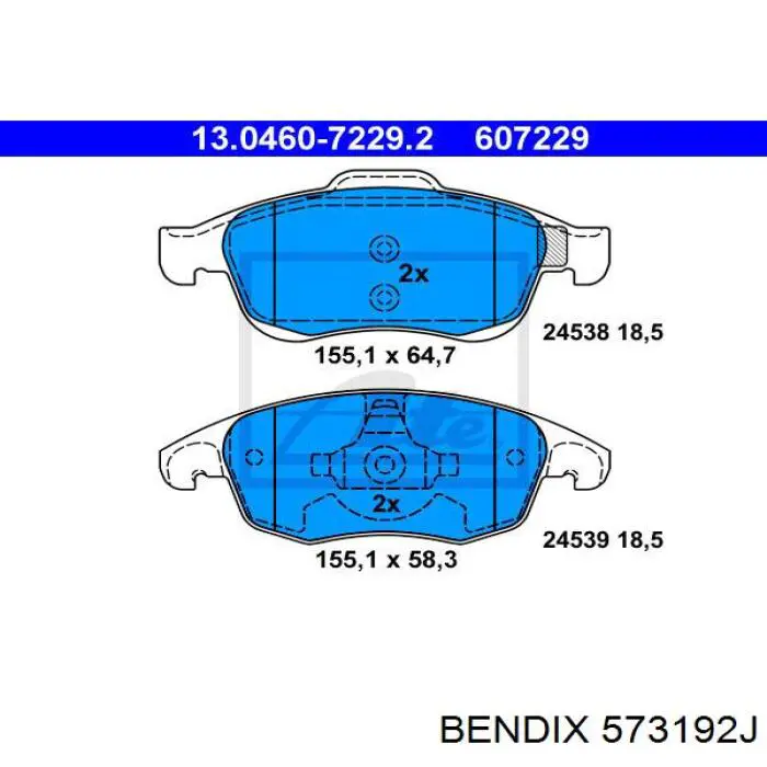 Колодки Jurid/Bendix 573192J цена, от 28.78 USD