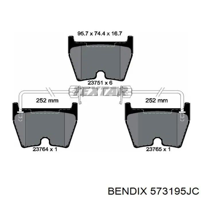 Купить 573195JC Jurid/Bendix Колодки тормозные