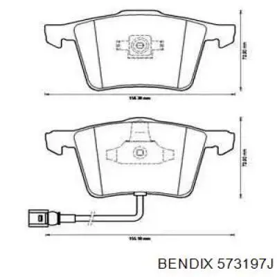 Передние тормозные колодки 573197J Jurid/Bendix