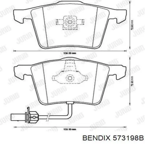 Купить 573198B Jurid/Bendix Колодки тормозные