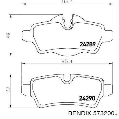 573200J Jurid/Bendix Колодки тормозные дисковые комплект