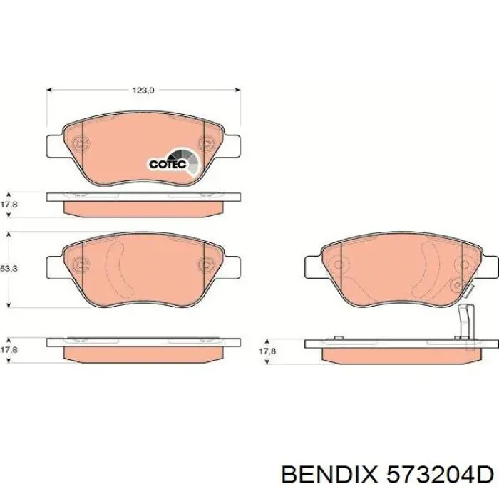 Колодки Jurid/Bendix 573204D цена, от 17.48 USD