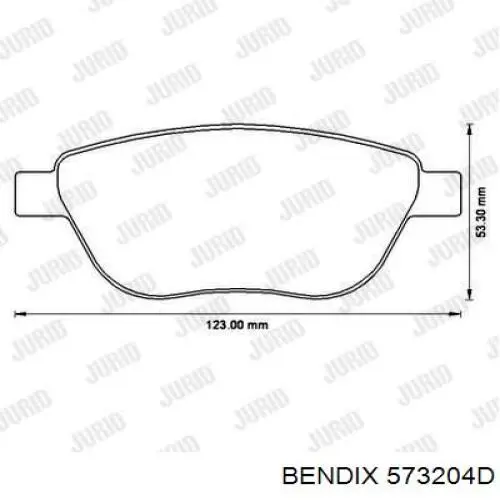 Купить 573204D Jurid/Bendix Колодки тормозные