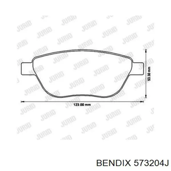 Купить 573204J Jurid/Bendix Колодки тормозные