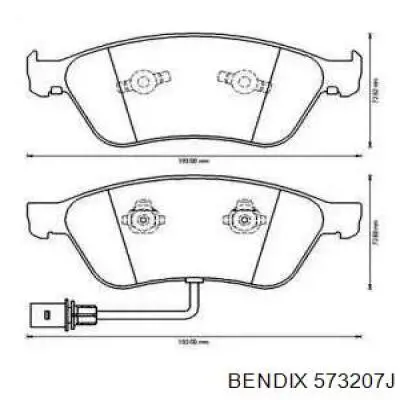 Передние тормозные колодки 573207J Jurid/Bendix