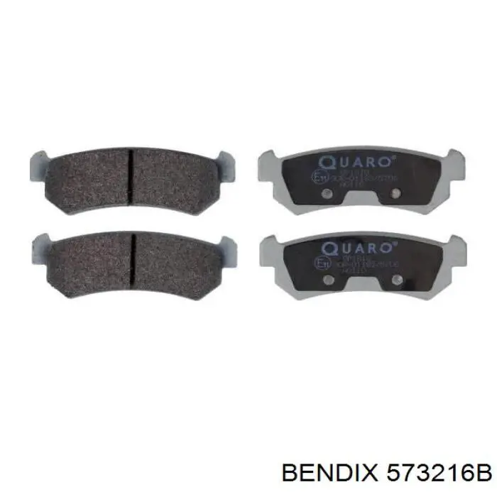 573216B Jurid/Bendix колодки тормозные задние дисковые
