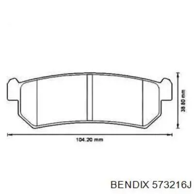 Задние тормозные колодки 573216J Jurid/Bendix