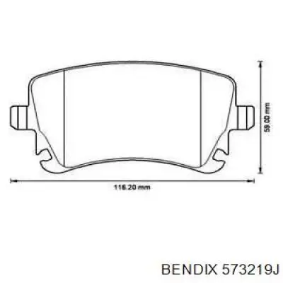 Задние тормозные колодки 573219J Jurid/Bendix