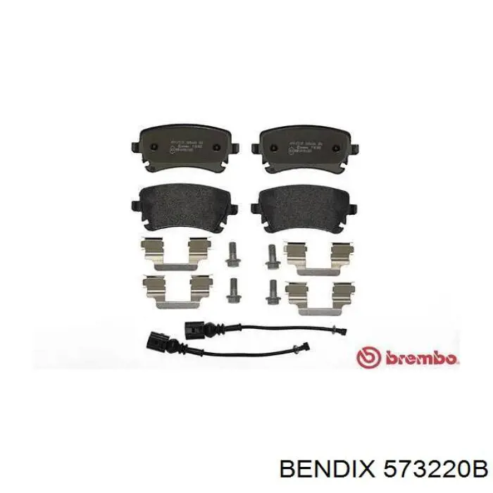 Задние тормозные колодки 573220B Jurid/Bendix