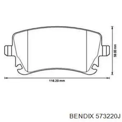 Задние тормозные колодки 573220J Jurid/Bendix