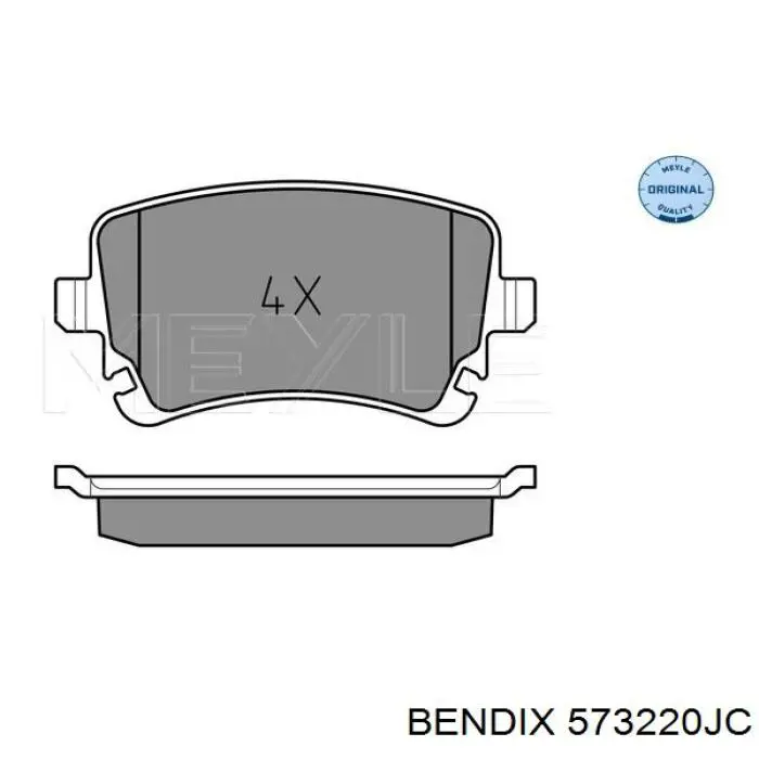Задние тормозные колодки 573220JC Jurid/Bendix