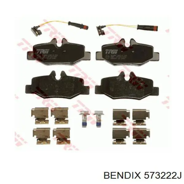 Задние тормозные колодки 573222J Jurid/Bendix