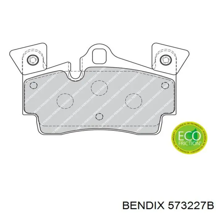 Задние дисковые колодки Jurid/Bendix 573227B