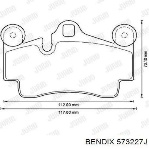 Задние дисковые колодки Jurid/Bendix 573227J
