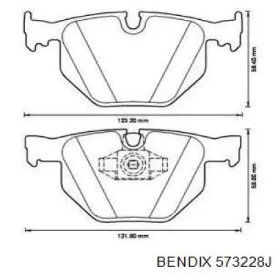 Задние тормозные колодки 573228J Jurid/Bendix