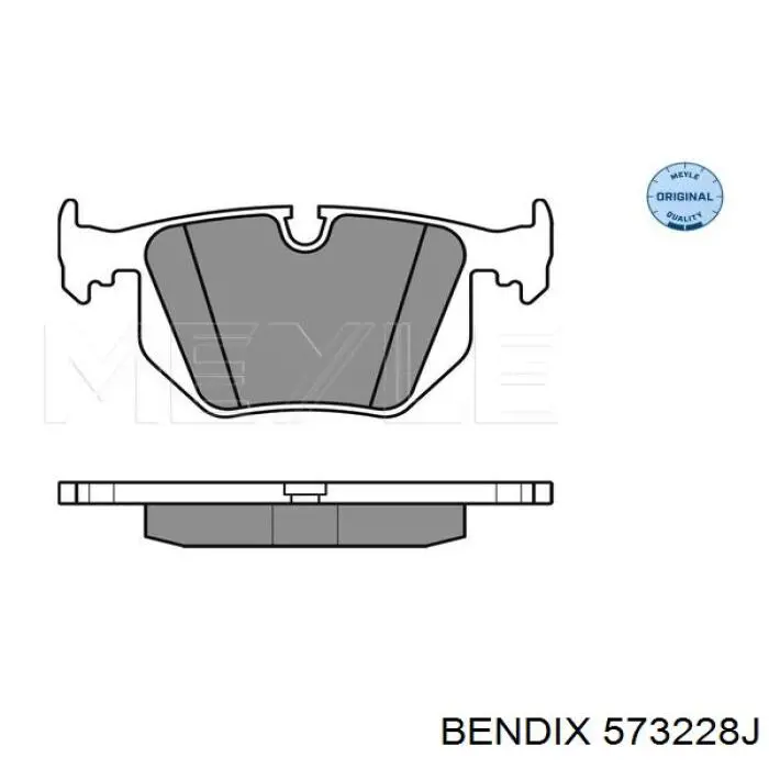 Задние тормозные колодки 573228J Jurid/Bendix