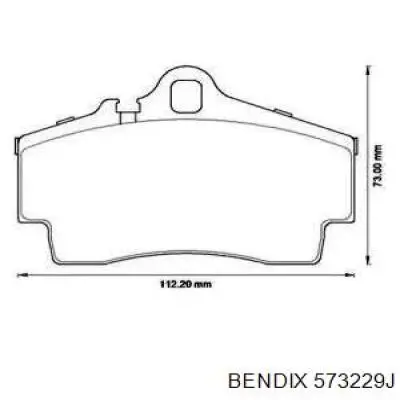 Задние тормозные колодки 573229J Jurid/Bendix