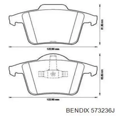 Купить 573236J Jurid/Bendix Колодки тормозные задние, дисковые