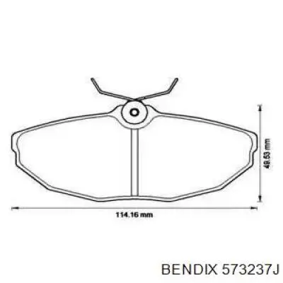 573237J Jurid/Bendix колодки тормозные задние дисковые