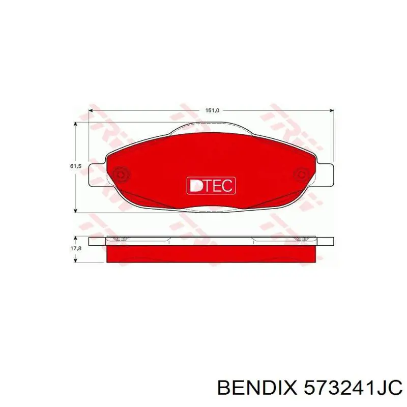 Купить 573241JC Jurid/Bendix Колодки тормозные