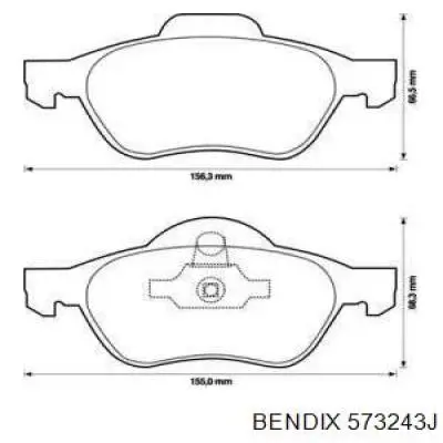 Тормозные колодки Jurid/Bendix 573243J