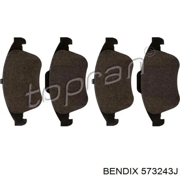 Передние тормозные колодки 573243J Jurid/Bendix