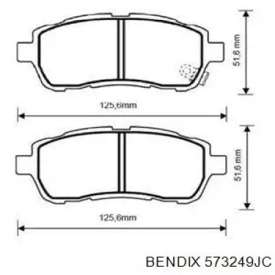573249JC Jurid/Bendix Колодки передние