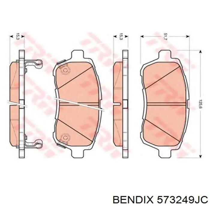 Купить 573249JC Jurid/Bendix Колодки тормозные