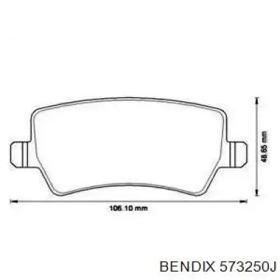 Задние тормозные колодки 573250J Jurid/Bendix