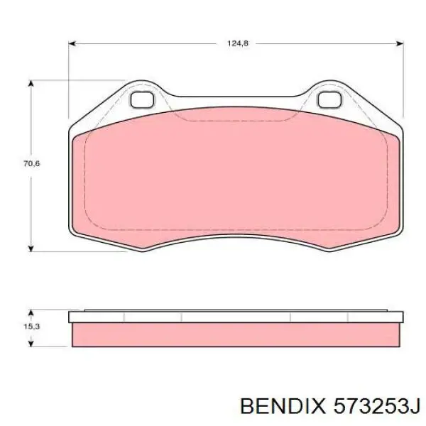 Тормозные колодки Jurid/Bendix 573253J