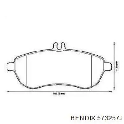 Передние тормозные колодки 573257J Jurid/Bendix