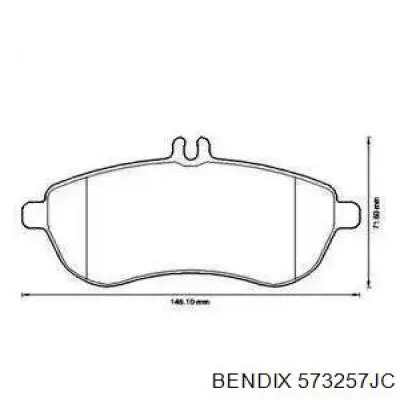 Передние тормозные колодки 573257JC Jurid/Bendix